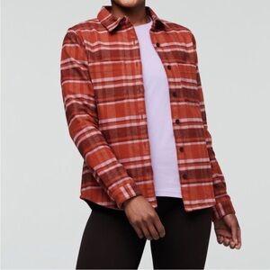 Cotopaxi Organic Mero Flannel Shirt in Spice Orange